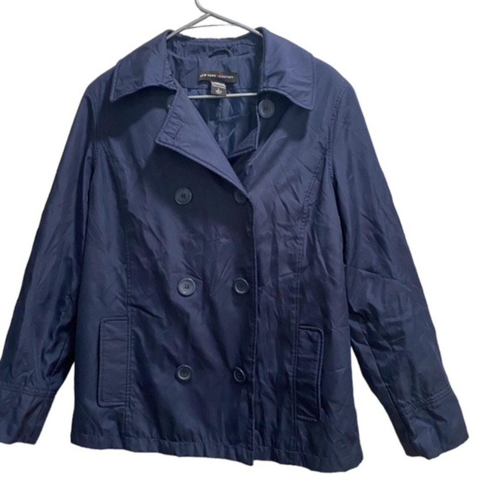 NY & Company Blue Coat Size Large EUC minus wrinkles‎
